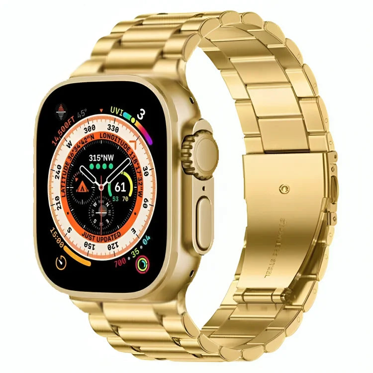 G9 Ultra Pro Smart Watch – Golden Edition Smartwatch With Bluetooth Calling, NFC Support, 3 Straps, Sports Modes, And Wireless Charging